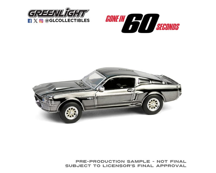 (Pre-order) 1967 Ford Mustang Eleanor Gone in 60 Second Chrome Edition Hollywood Greenlight 30558