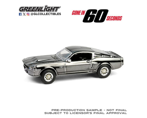 (Pre-order) 1967 Ford Mustang Eleanor Gone in 60 Second Chrome Edition Hollywood Greenlight 30558