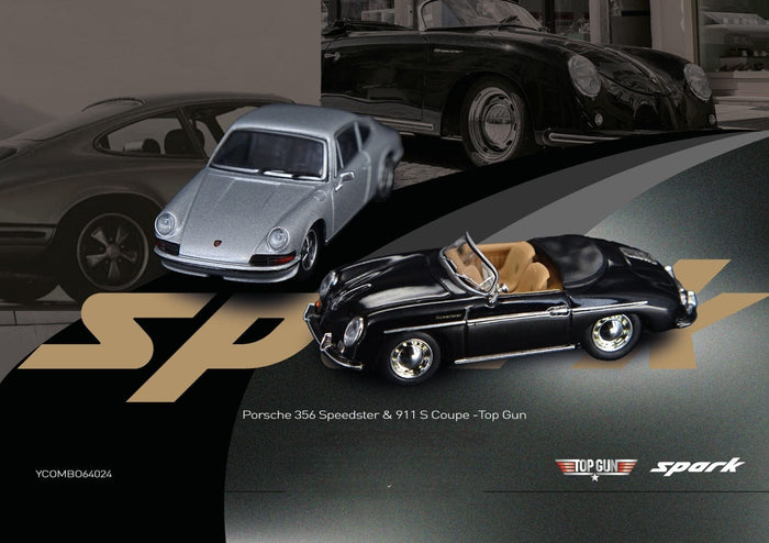 (Pre-order) 2x car Combo Top Gun set Porsche 356 Speedster & 911 S Coupe Sparky Tiny Exclusive YCOMBO64024