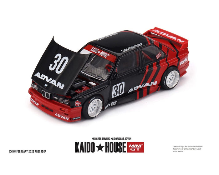 (Pre-order) BMW M3 Kaido Works Advan Black Red Kaido House Mini GT 1/64 KHMG266