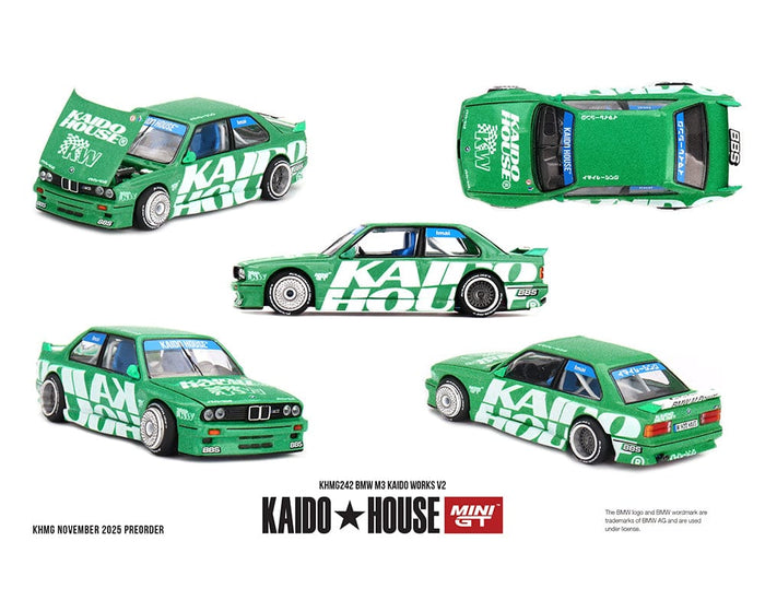 (Pre-order) BMW M3 Kaido Works V2 Green kaido House Mini GT KHMG242