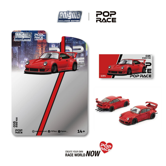 (Pre-order) Porsche 911 930 RWB Red Enigma Exclusive Edition Pop Race 1/64 PRE035