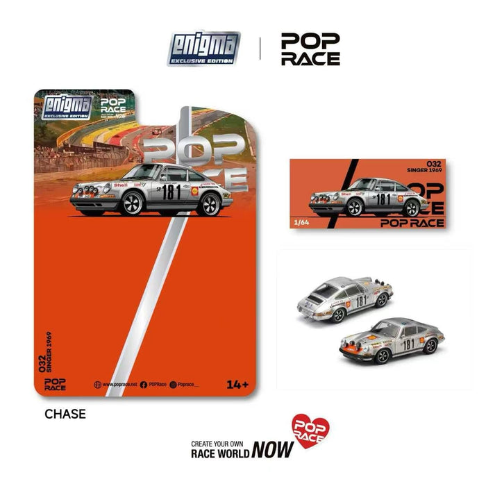 Porsche Singer DLS Turbo Study Track Orange 1/64 scale Pop Race PRE032caseof12x