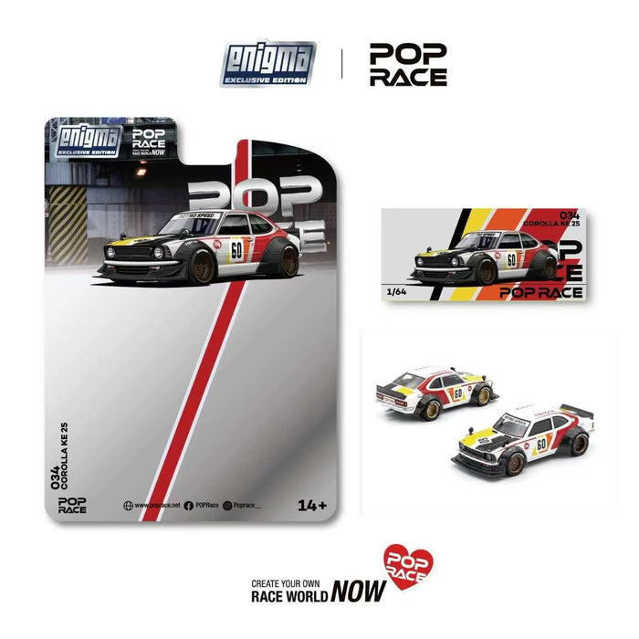 (Pre-order) Toyota Corolla KE25 Racing Enigma Exclusive Pop Race 1/64 PRE034