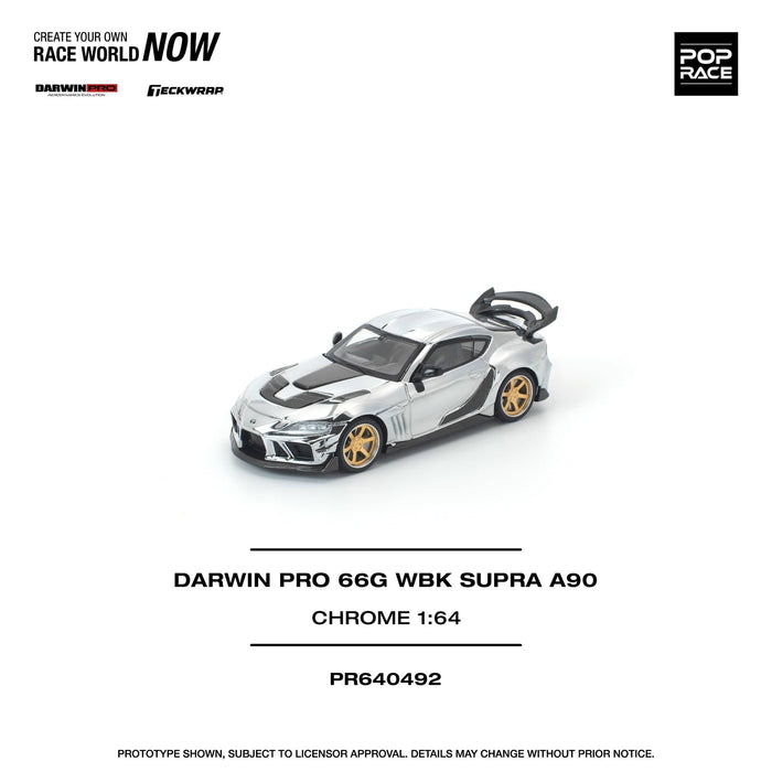 (PRE-ORDER) Darwin Pro 66G WBK Toyota Supra A90 Silver Chrome Pop Race 1:64 PR640492