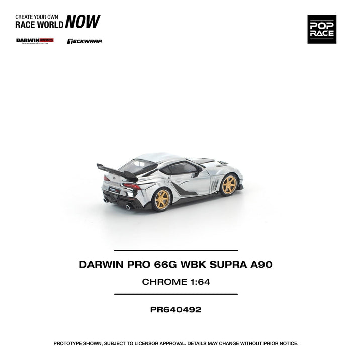 (PRE-ORDER) Darwin Pro 66G WBK Toyota Supra A90 Silver Chrome Pop Race 1:64 PR640492