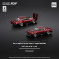 (pre-order)DELAYED  Skyline GT-R V8 Drift Hakosuka Red Black 1/64 Pop Race PR640267