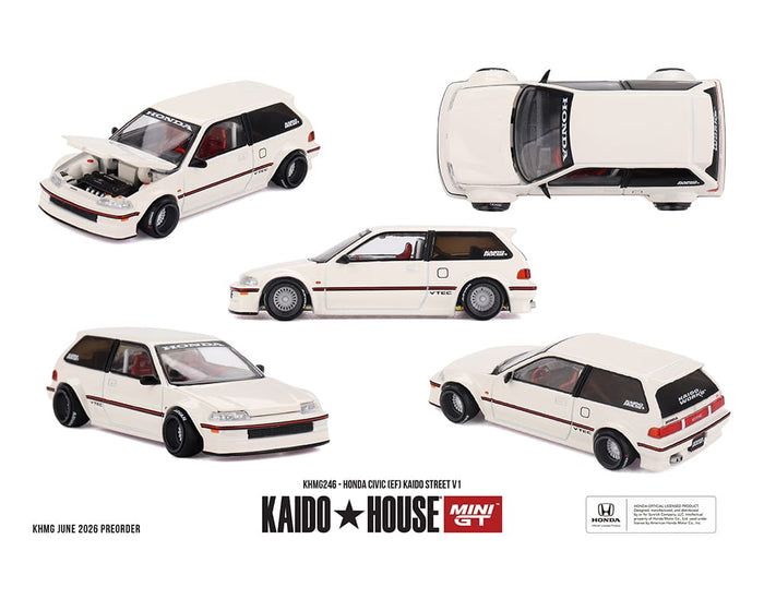 Honda Civic EF Kaido house Works V2 M Red KHMG156 1/64 scale KHMG246