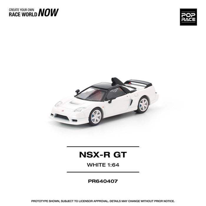 (PRE-ORDER) Honda NSX-R GT White Pop Race 1/64 scale PR640407