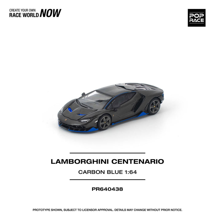 (Pre-order) Lamborghini Centenario Carbon Blue Pop Race 1/64 PR640438