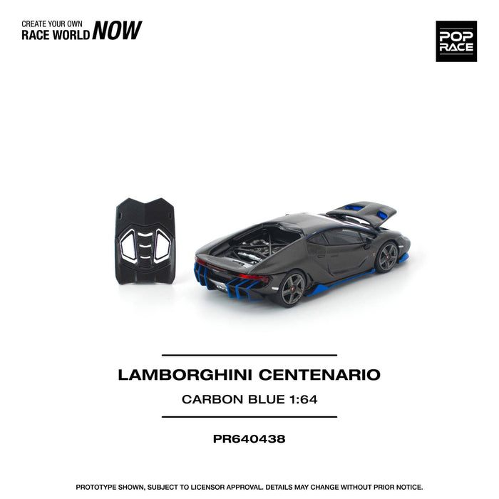 (Pre-order) Lamborghini Centenario Carbon Blue Pop Race 1/64 PR640438