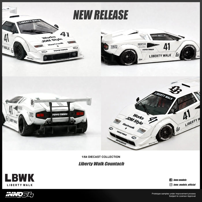 (PRE-ORDER) Lamborghini Countach Inno64 1/64 scale IN64-LBCOUNTACH-01