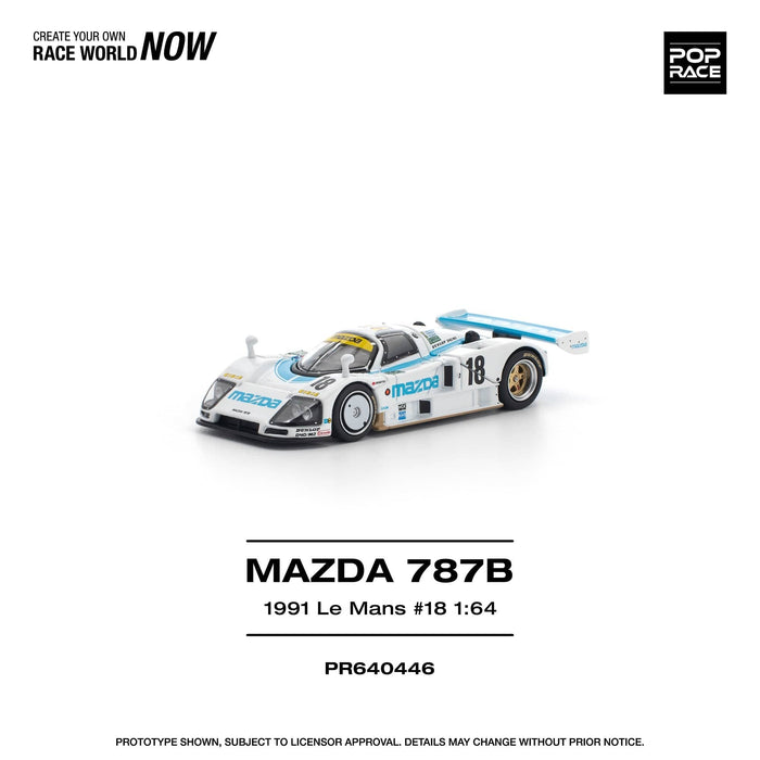 (Pre-order) Mazda 787B 1991 Le Mans 24hrs #18 1/64 Pop Race PR640446