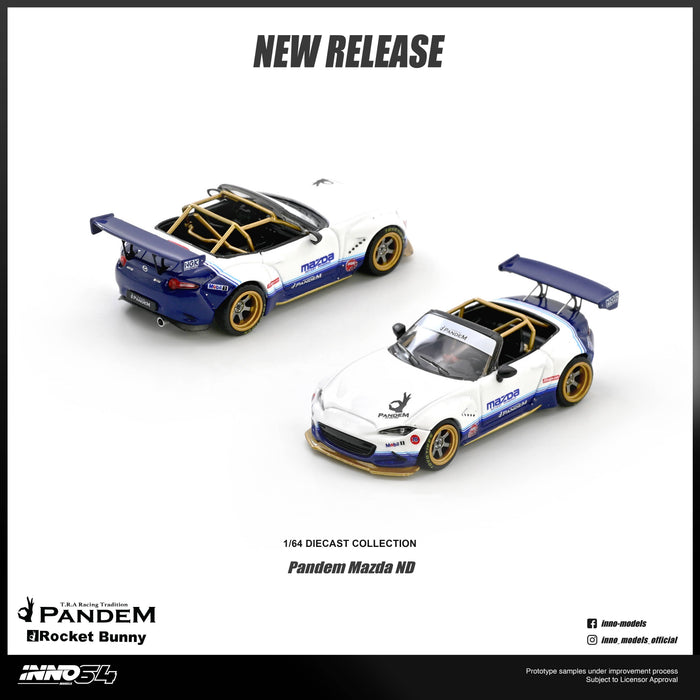 (Pre-Order) Mazda MX-5 ND Miata Pandem Rocket Bunny V1.0 Inno64 1/64 scale IN64-MX5P-ND-01