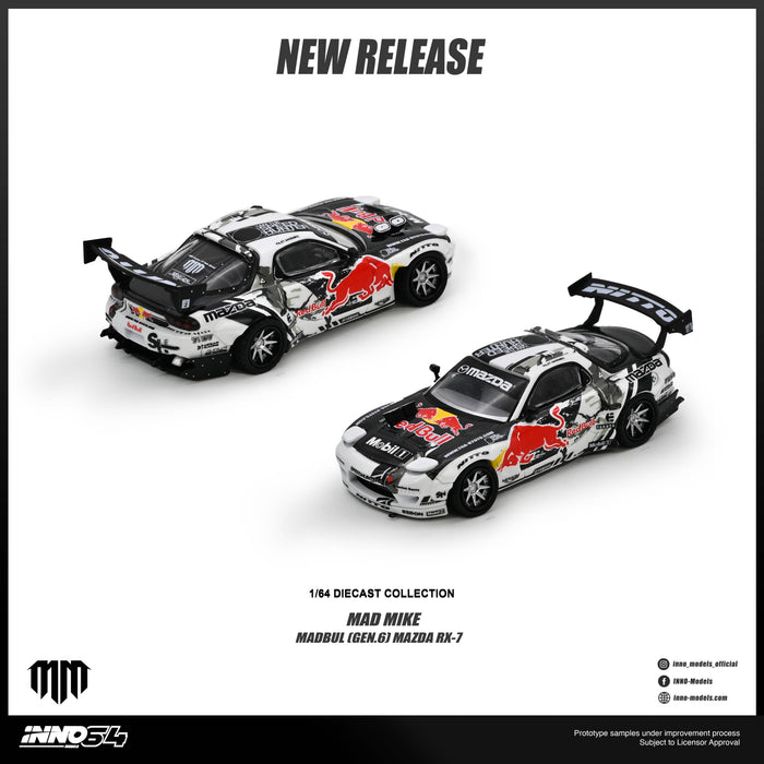 (PRE-ORDER) Mazda RX7 Mad Mike Madbul Gen6 Inno64 IN64-RX7MM-02