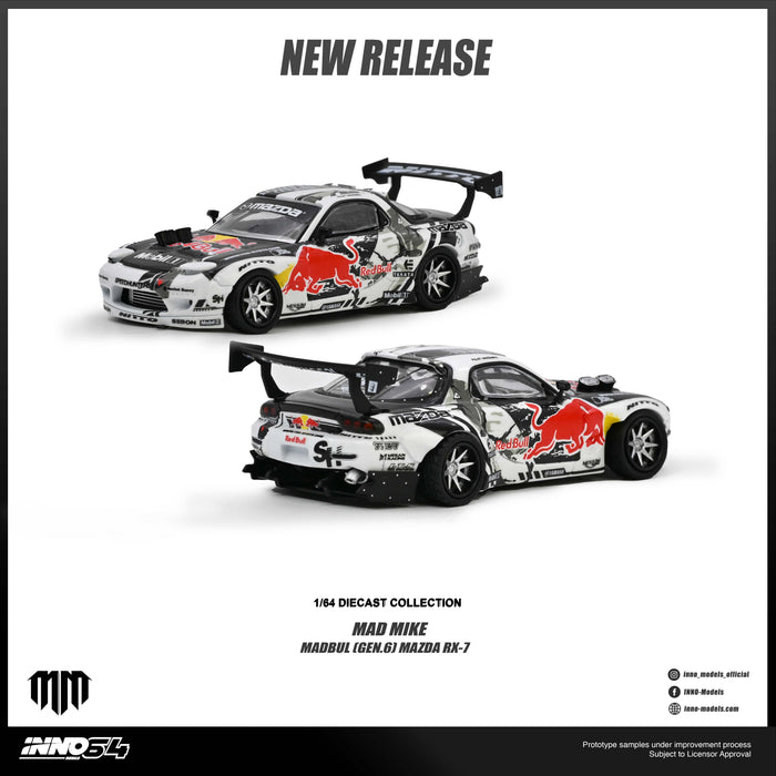 (PRE-ORDER) Mazda RX7 Mad Mike Madbul Gen6 Inno64 IN64-RX7MM-02
