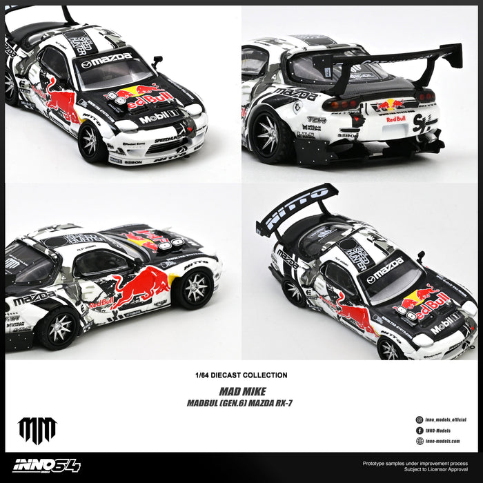 (PRE-ORDER) Mazda RX7 Mad Mike Madbul Gen6 Inno64 IN64-RX7MM-02