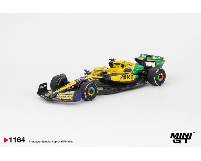 (Pre-order) McLaren MCL38 #4 Lando Norris 2024 F1 2024 Monaco GP Mini GT 1:64 MGT01164-BL