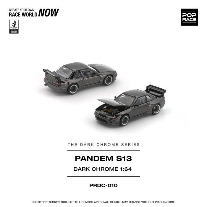(Pre-Order) Nissan Silvia S13 Pandem Dark Chrome Pop Race 1/64 PRDC010