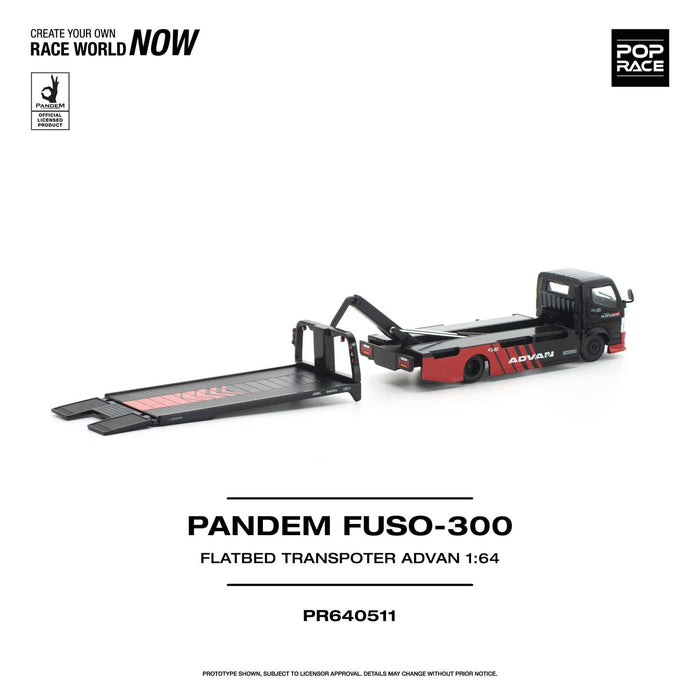 (PRE-ORDER) Pandem Fuso 300 Flatbed Transporter Advan Pop Race 1/64 scale PR640511