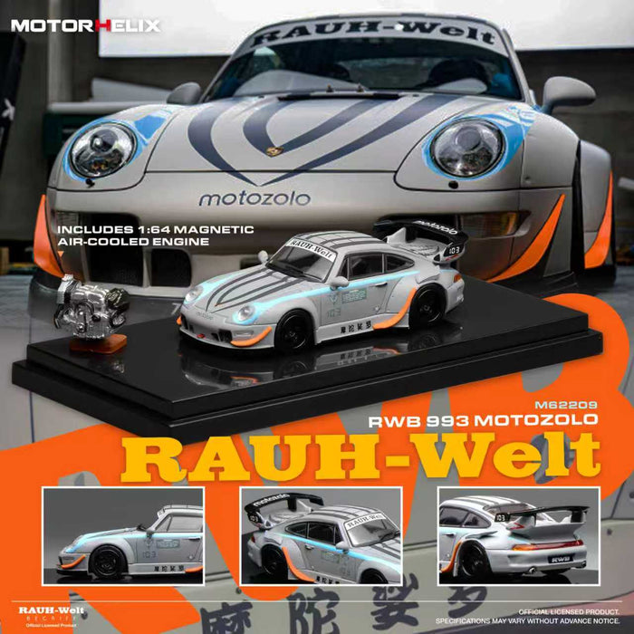 (Pre-order) Porsche 911  993 MOTOZOLO with magnetic air-cooled engine Motorhelix M62209