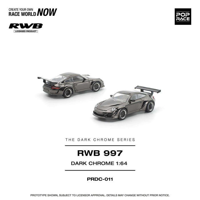 (Pre-order) Porsche 911 997 RWB Dark Chrome Pop Race 1/64 PRDC011
