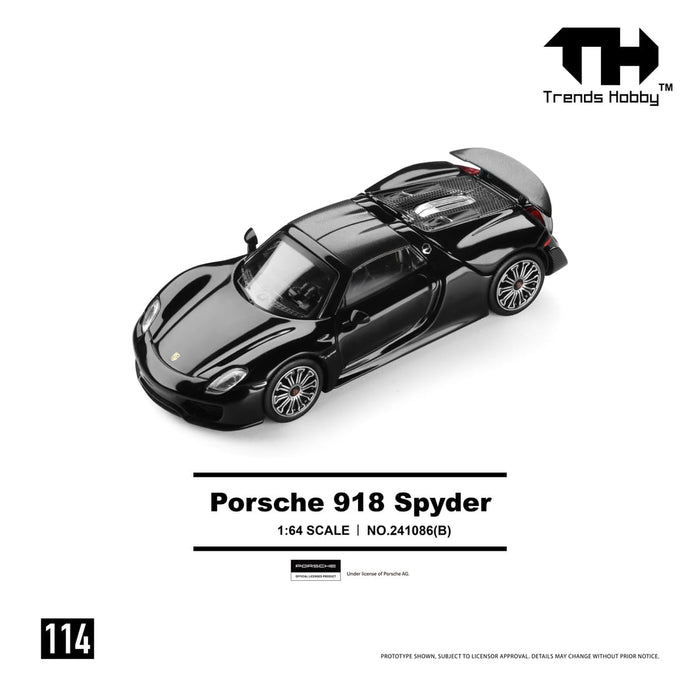 (PRE-ORDER) Porsche 918 Spyder Black Trends Hobby 1:64 241086(B)