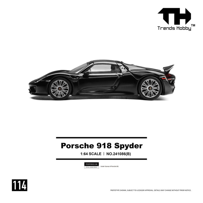 (PRE-ORDER) Porsche 918 Spyder Black Trends Hobby 1:64 241086(B)