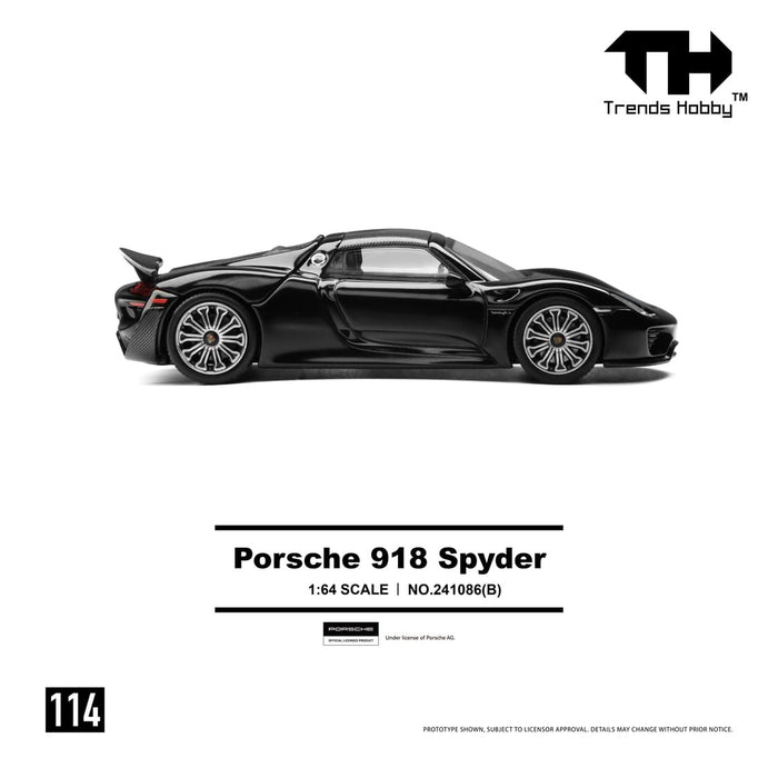 (PRE-ORDER) Porsche 918 Spyder Black Trends Hobby 1:64 241086(B)