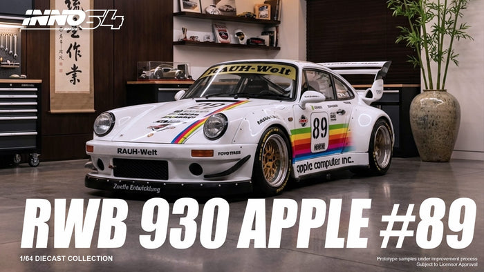 (PRE-ORDER) Porsche RWB 930 #89 Apple Livery Inno64  1/64 scale IN64-RWB930-APPLE