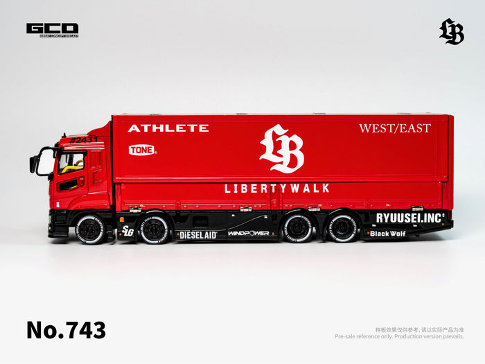 (PRE-ORDER) Super Silhouette Red/Black Mitsubishi Fuso Truck (RHD) LBWK GCD KS-073-743