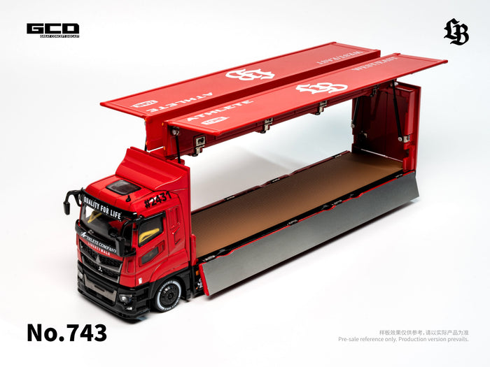 (PRE-ORDER) Super Silhouette Red/Black Mitsubishi Fuso Truck (RHD) LBWK GCD KS-073-743