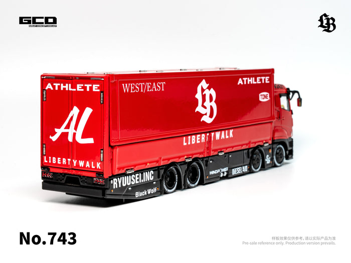 (PRE-ORDER) Super Silhouette Red/Black Mitsubishi Fuso Truck (RHD) LBWK GCD KS-073-743