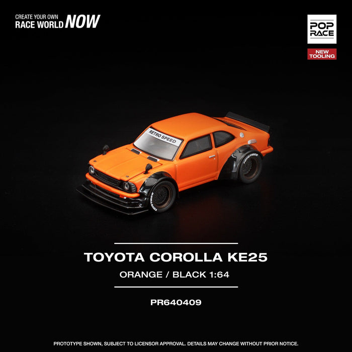 (Pre-order) Toyota Corolla KE25 Orange Poprace 1/64 PR640409