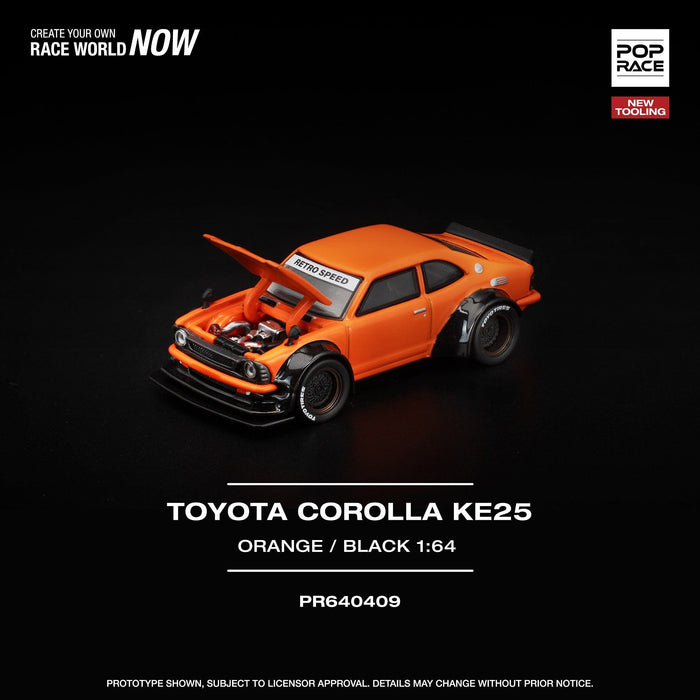 (Pre-order) Toyota Corolla KE25 Orange Poprace 1/64 PR640409