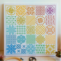 Quilt Sampler Cross Stitch Pattern-Stitched Modern
