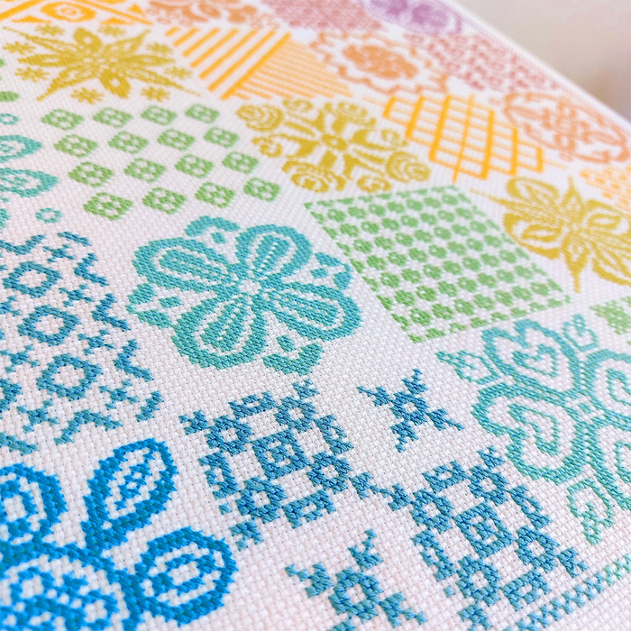 Quilt Sampler Cross Stitch Pattern-Stitched Modern