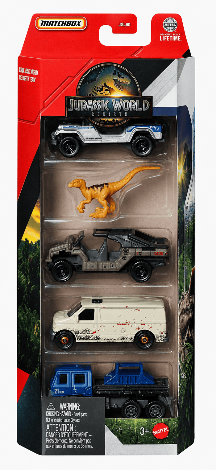 Rapid Getaway Unit Jurassic World 5 Pack Matchbox 1/64 JGL25