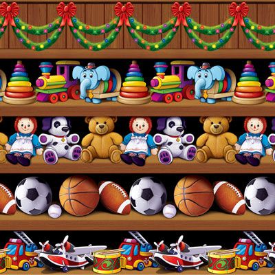 Santa's Workshop Backdrop - 9.14m