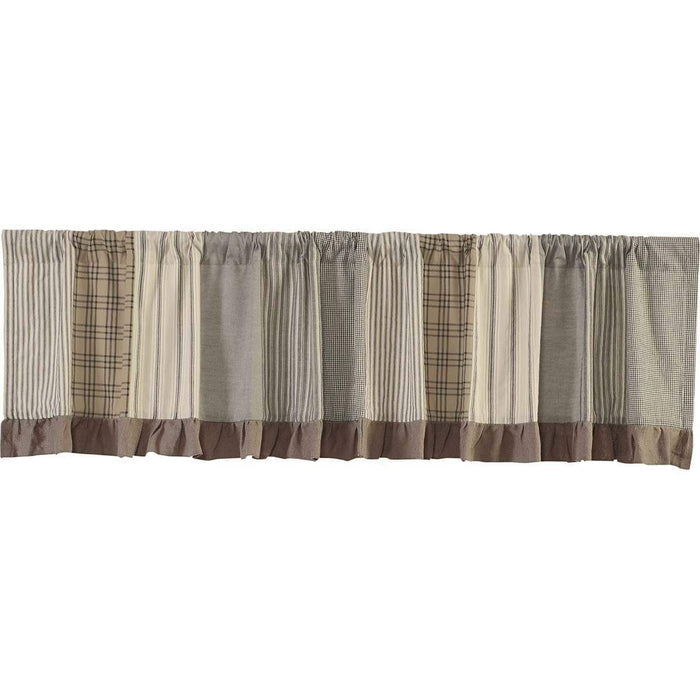 Sawyer Mill Charcoal Patchwork Valance 19x90 - The Village Country Store