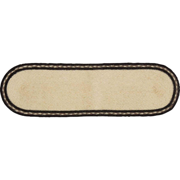 Sawyer Mill Charcoal Pig Jute Stair Tread Oval Latex 8.5x27 - The Village Country Store