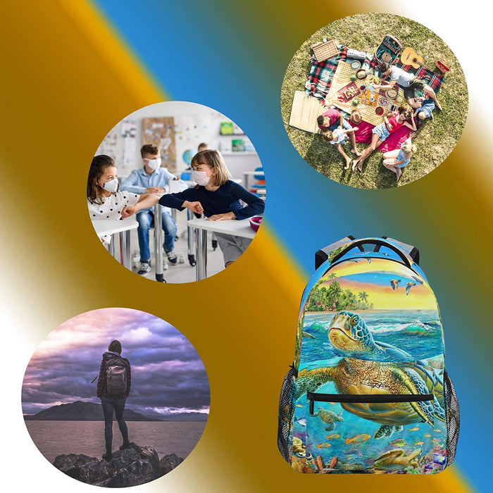 Sea Turtle Backpack Daypack Travel Bag