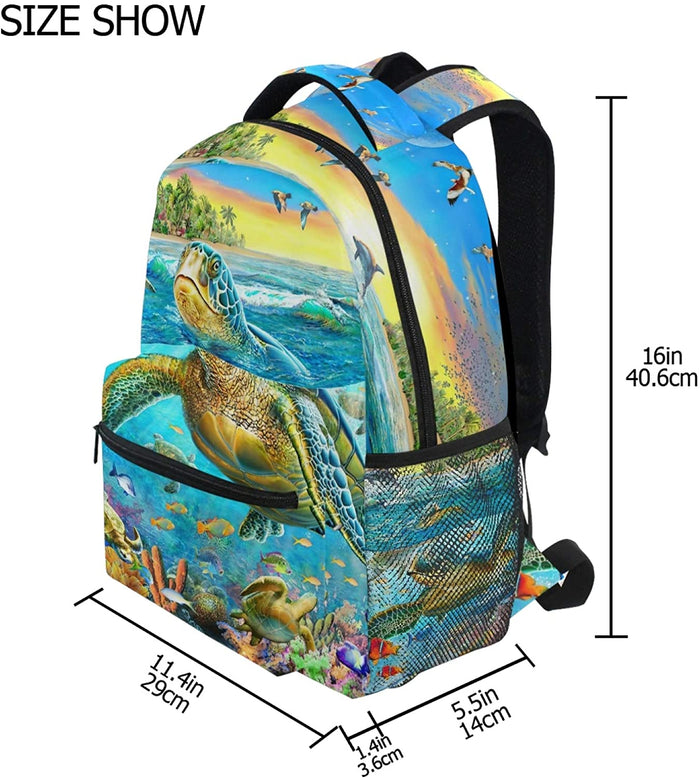 Sea Turtle Backpack Daypack Travel Bag