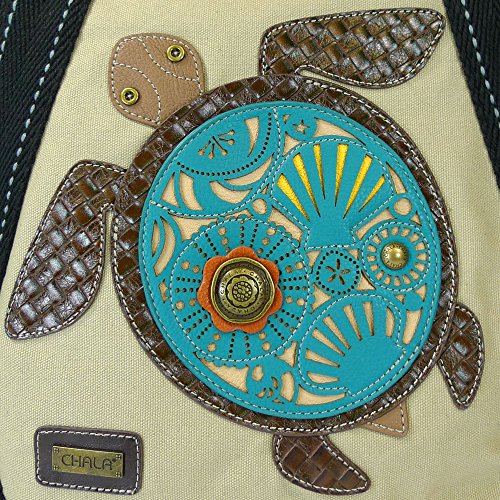 Sea Turtle Carryall Zip Tote Canvas Handbag