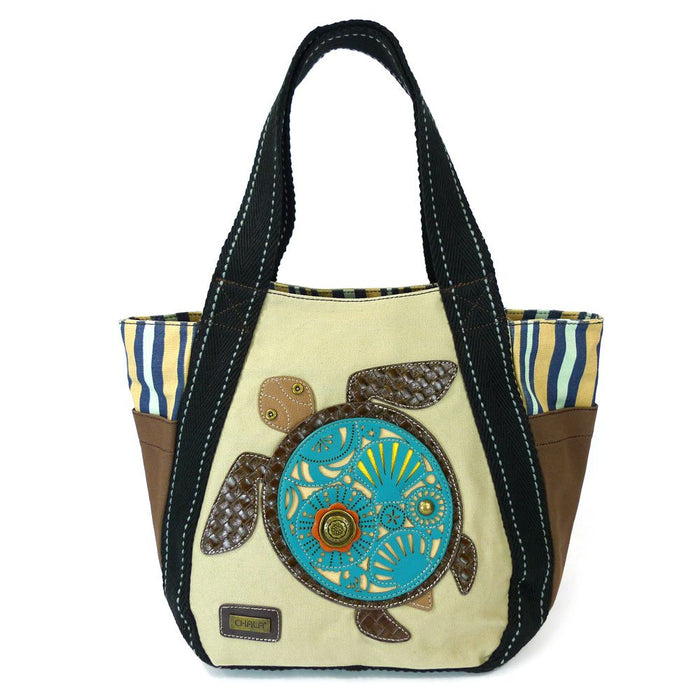 Sea Turtle Carryall Zip Tote Canvas Handbag
