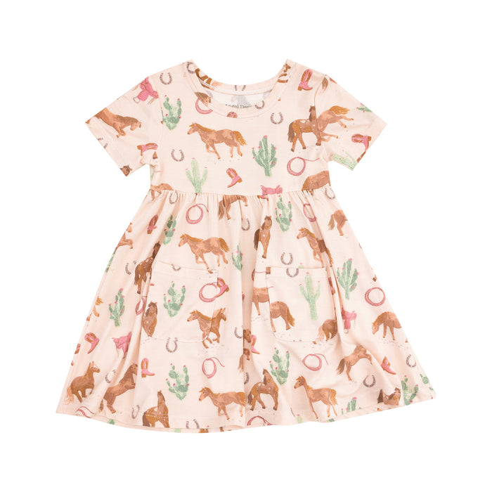 Short Sleeve Twirly Dress