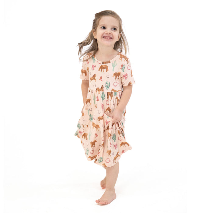 Short Sleeve Twirly Dress