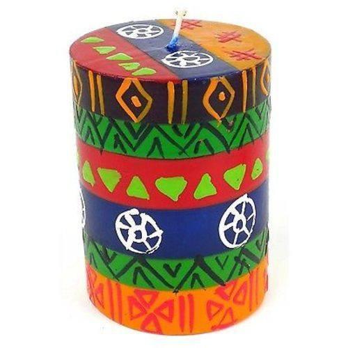 Single Boxed Hand-Painted Pillar Candle - Shahida Design - Nobunto - The Village Country Store
