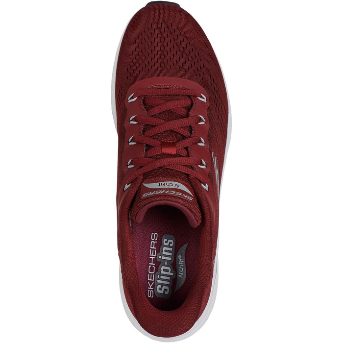 Skechers Mens Arch Fit 2.0 Lestur Trainer Burgundy