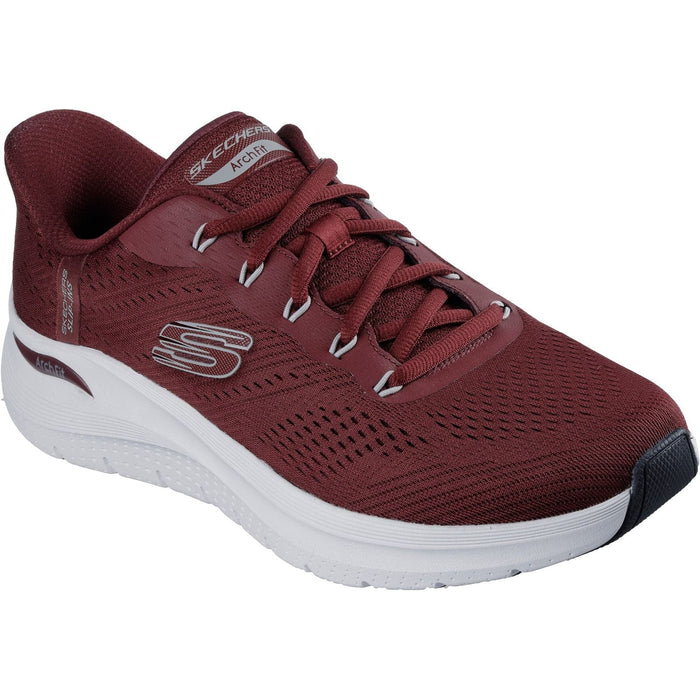Skechers Mens Arch Fit 2.0 Lestur Trainer Burgundy